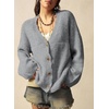image:imageSidefeel Womens Oversized Fall Outfit Knit Cardigan SweatersGray