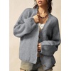 image:imageSidefeel Womens Oversized Fall Outfit Knit Cardigan SweatersGray