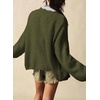 image:imageSidefeel Womens Oversized Fall Outfit Knit Cardigan SweatersGreen