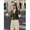 image:imageSidefeel Womens Oversized Fall Outfit Knit Cardigan SweatersGreen