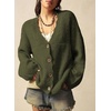 image:imageSidefeel Womens Oversized Fall Outfit Knit Cardigan SweatersGreen