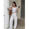 image:imageSidefeel Womens Oversized Fall Outfit Knit Cardigan SweatersWhite
