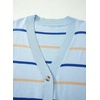 image:imageSidefeel Womens Striped Cropped Button Down Cardigan SweatersMist Blue