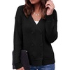 image:imageSidefeel Cardigan Sweaters for Women Long Sleeve Wrap V Neck Fall OutfitsBlack