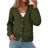 image:imageSidefeel Womens Oversized Fall Outfit Knit Cardigan SweatersGreen