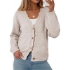 image:imageSidefeel Womens Oversized Fall Outfit Knit Cardigan SweatersWhite