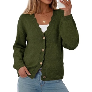 image:imageSidefeel Womens Oversized Fall Outfit Knit Cardigan SweatersGreen