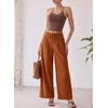 image:imageSidefeel Corduroy Pants Women Wide Leg High Waisted Drawstring Baggy PantsCaramel Orange