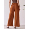 image:imageSidefeel Corduroy Pants Women Wide Leg High Waisted Drawstring Baggy PantsCaramel Orange