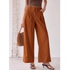 image:imageSidefeel Corduroy Pants Women Wide Leg High Waisted Drawstring Baggy PantsCaramel Orange