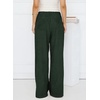 image:imageSidefeel Corduroy Pants Women Wide Leg High Waisted Drawstring Baggy PantsDark Forest Green
