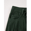 image:imageSidefeel Corduroy Pants Women Wide Leg High Waisted Drawstring Baggy PantsDark Forest Green