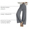 image:imageSidefeel Corduroy Pants Women with Pockets 2026 Fall ClothesGrey