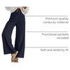 image:imageSidefeel Corduroy Pants Women with Pockets 2026 Fall ClothesNavy Blue