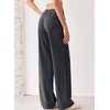 image:imageSidefeel Womens Casual High Waist Wide Leg Corduroy PantsDark Gray