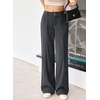 image:imageSidefeel Womens Casual High Waist Wide Leg Corduroy PantsDark Gray