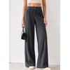 image:imageSidefeel Womens Casual High Waist Wide Leg Corduroy PantsDark Gray