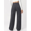 image:imageSidefeel Womens Casual High Waist Wide Leg Corduroy PantsDark Gray