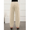 image:imageSidefeel Womens Drawstring Corduroy Barrel PantsApricot