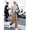 image:imageSidefeel Womens Drawstring Corduroy Barrel PantsKhaki