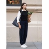 image:imageSidefeel Womens Drawstring Corduroy Barrel PantsNavy Blue