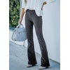 image:imageSidefeel Womens Elastic Waist Flare Corduroy Pants Large Gray