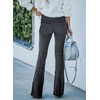 image:imageSidefeel Womens Elastic Waist Flare Corduroy Pants Large Gray