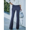image:imageSidefeel Womens Elastic Waist Flare Corduroy Pants Large Medium Light Blue