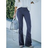image:imageSidefeel Womens Elastic Waist Flare Corduroy Pants Large Medium Light Blue