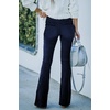image:imageSidefeel Womens Elastic Waist Flare Corduroy Pants Small Blue