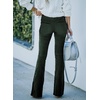 image:imageSidefeel Womens Flare Elastic Waist Pants Corduroy Trousers Large Green