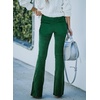 image:imageSidefeel Womens Flare Elastic Waist Pants Corduroy Trousers XLarge Green