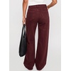 image:imageSidefeel Womens High Waisted Jeans Loose Fit Wide Leg Denim PantsBurgundy