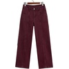 image:imageSidefeel Womens High Waisted Jeans Loose Fit Wide Leg Denim PantsBurgundy