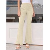 image:imageSidefeel Womens High Waisted Ruffle Flare Corduroy PantsApricot