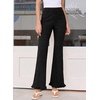 image:imageSidefeel Womens High Waisted Ruffle Flare Corduroy PantsBlack