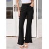 image:imageSidefeel Womens High Waisted Ruffle Flare Corduroy PantsBlack