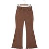 image:imageSidefeel Womens High Waisted Ruffle Flare Corduroy PantsCoffee