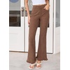image:imageSidefeel Womens High Waisted Ruffle Flare Corduroy PantsCoffee