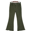 image:imageSidefeel Womens High Waisted Ruffle Flare Corduroy PantsGreen