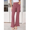 image:imageSidefeel Womens High Waisted Ruffle Flare Corduroy PantsViolet