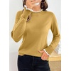 image:imageSidefeel Womens Ruffle Mock Neck Pullover SweatersGinger