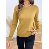 image:imageSidefeel Womens Ruffle Mock Neck Pullover SweatersGinger
