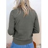 image:imageSidefeel Womens Ruffle Mock Neck Pullover SweatersMedium Grey