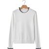 image:imageSidefeel Womens Ruffle Mock Neck Pullover SweatersWhite