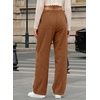 image:imageSidefeel Womens Wide Leg Corduroy Pants High Waitsed Elastic Waist TrousersDesert Gold