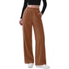 image:imageSidefeel Womens Wide Leg Corduroy Pants High Waitsed Elastic Waist TrousersDesert Gold