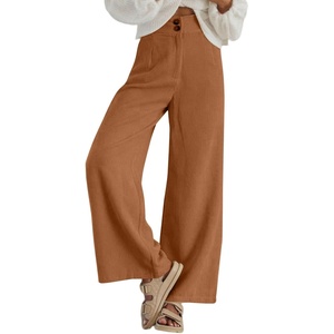 image:imageSidefeel Corduroy Pants Women with Pockets 2026 Fall ClothesChestnut