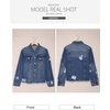 image:imageSidefeel Denim Jacket for Women Cropped Jean Jacket Trendy ShacketA 1 Blue
