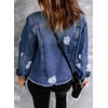 image:imageSidefeel Denim Jacket for Women Cropped Jean Jacket Trendy ShacketA 1 Blue